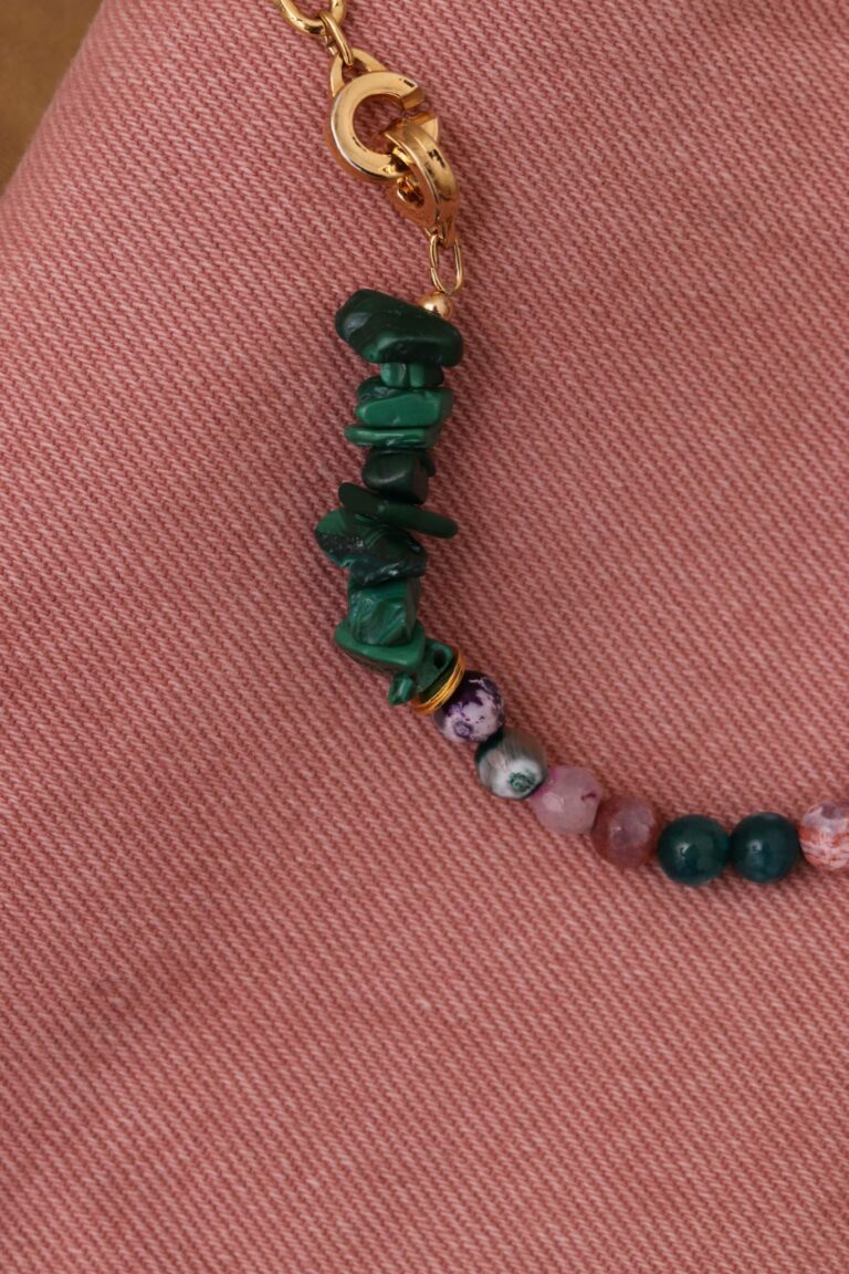 Green Malachite beads necklace
