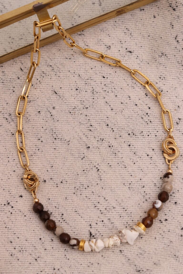 Agate pearl necklace
