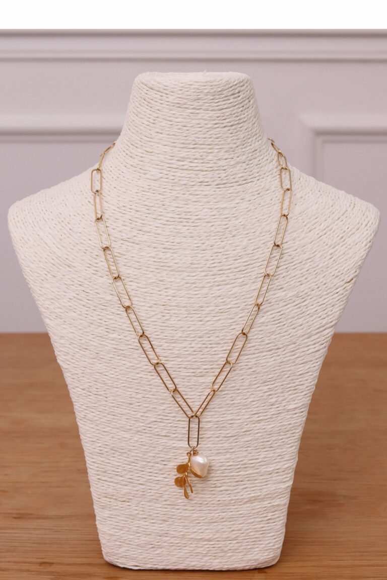 Fancy gold link chain necklace