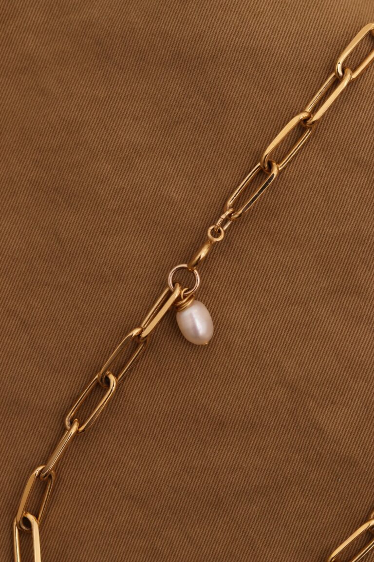 Fancy gold plated chain necklace