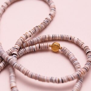 Heishi shell beads glasses chain