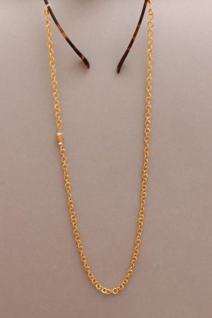 Gold plated glasses chain