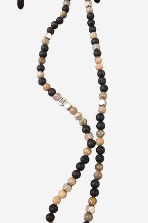 String of lava beads glasses