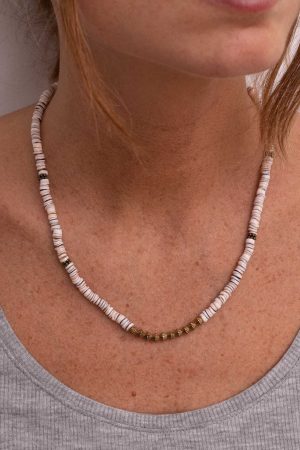 Heishi beads necklace