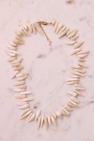 Vintage bamboo beads necklace