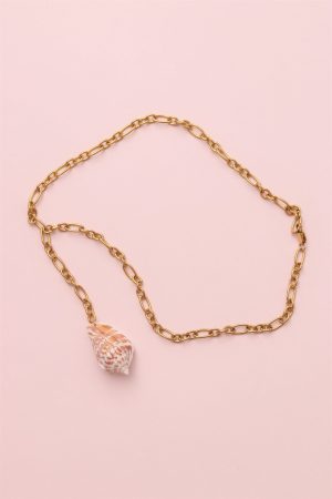 Fancy necklace with gold chain